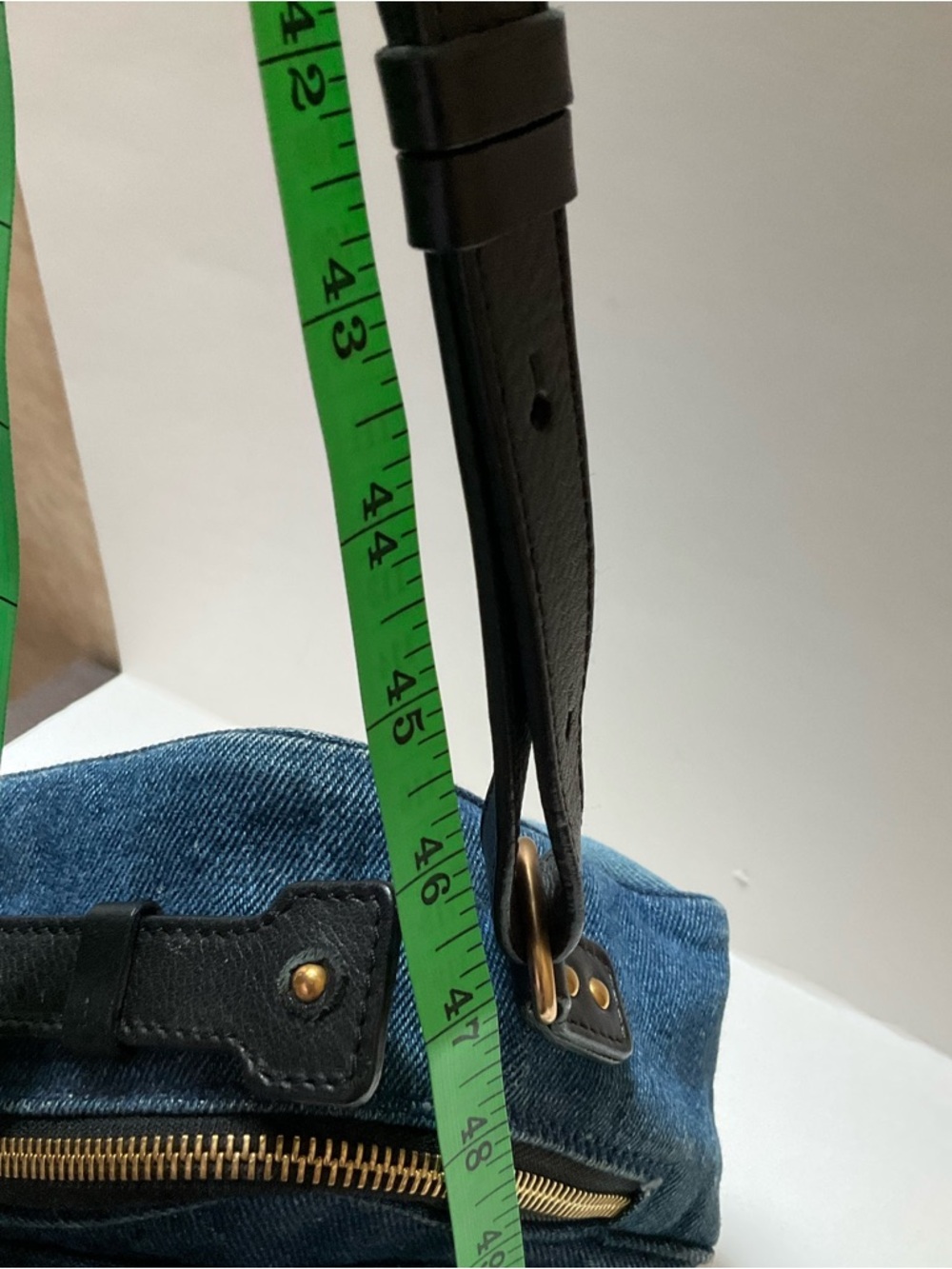 See by Chloé Patti Camera Bag Denim Blue & Black Crossbody Blue Jeans top handle - Picture 12 of 16